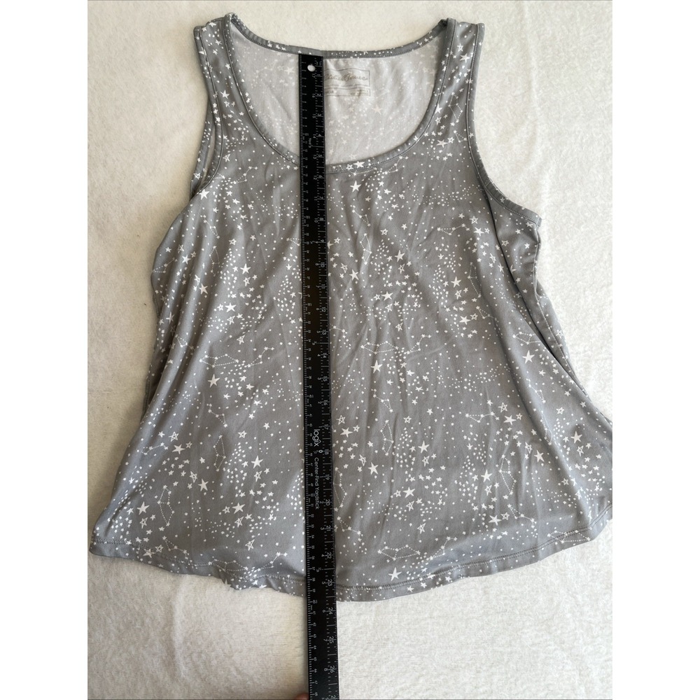 Eddie Bauer Pajama Top Women's Large Gray Star - Picture 10 of 11